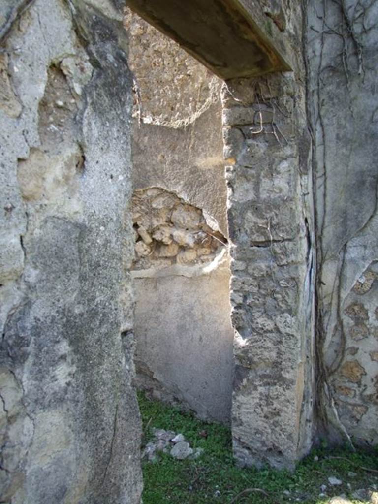 VII.2.16 Pompeii. March 2009. Doorway to Room 19. Cubiculum.