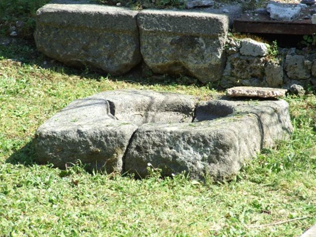 VII.2.16 Pompeii. March 2009. Cistern mouth in peristyle garden.