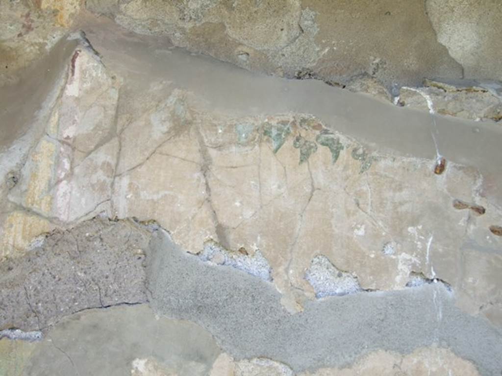 VII.2.16 Pompeii. March 2009. Detail in rear wall of Lararium Niche.