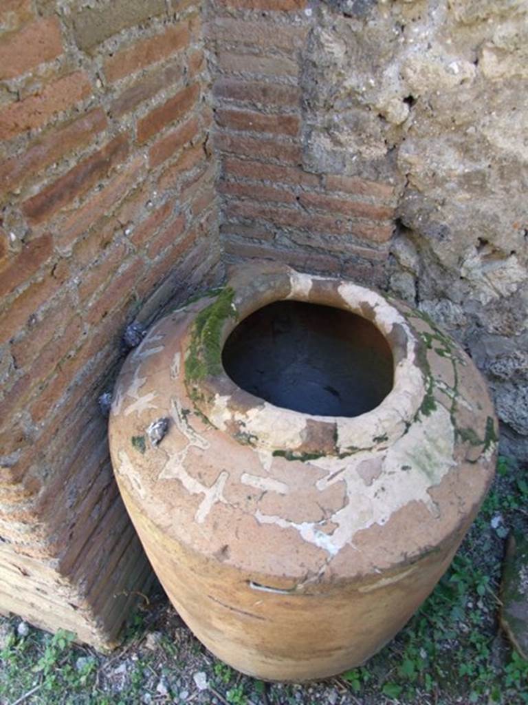 VII.2.18 Pompeii. March 2009. Room 8. Large terracotta pot in south east corner