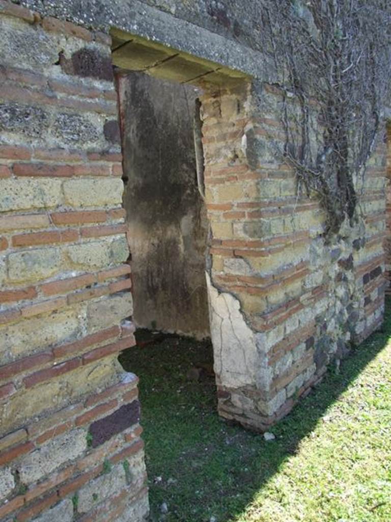 VII.2.18 Pompeii. March 2009. Doorway to Room 13. Cupboard.