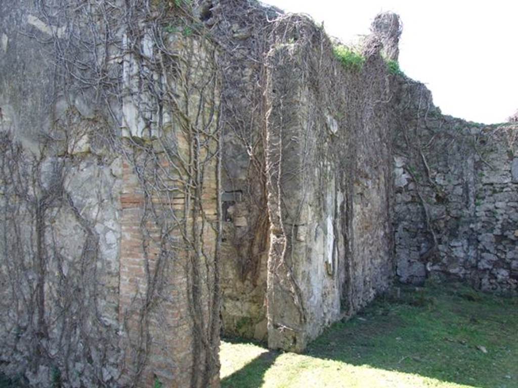VII.2.20 Pompeii. March 2009. Doorway to room 9, corridor to peristyle and rear, in south-west corner of atrium.
