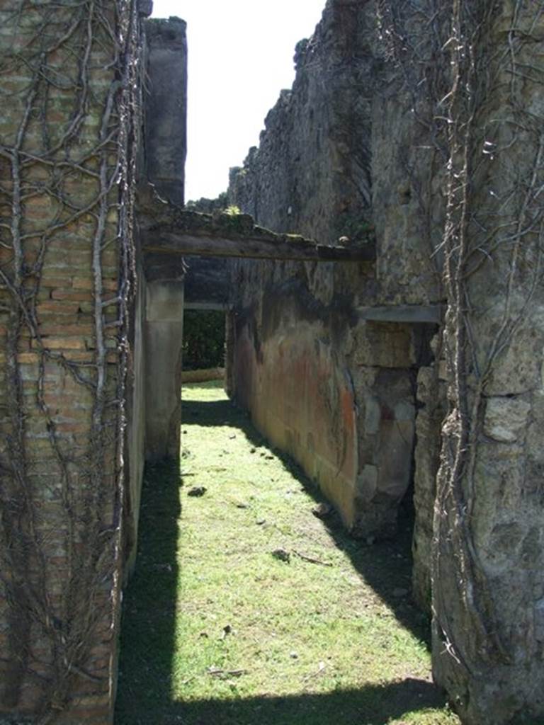 VII.2.20 Pompeii. March 2009. Doorway to room 9, corridor, looking south.