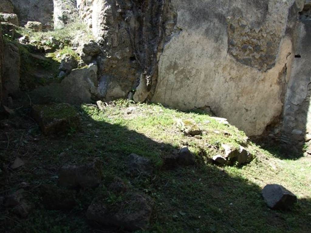 VII.2.20 Pompeii. March 2009. Room 20, west wall area of kitchen and latrine.