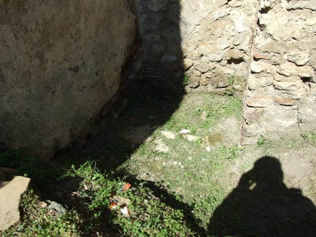 VII.2.20 Pompeii. March 2009. Room 20, latrine in north-west corner of kitchen.