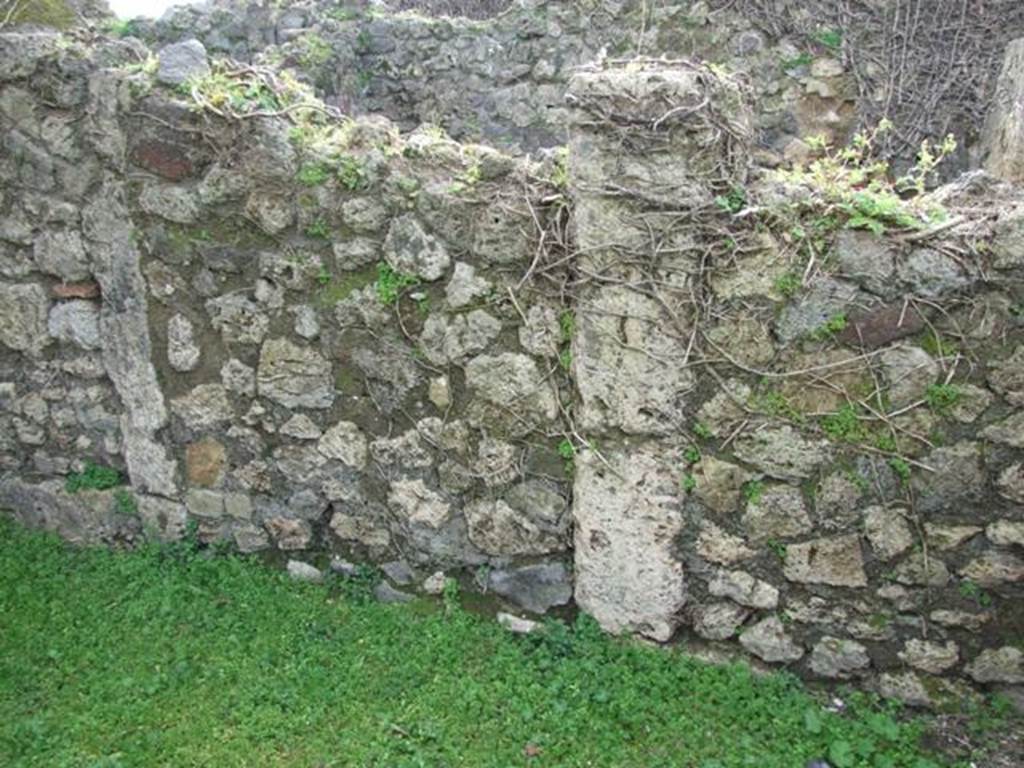 VII.3.4 Pompeii. March 2009. Room at rear of shop. West wall.
