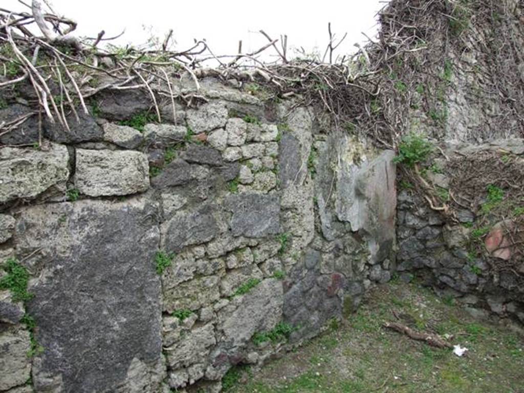 VII.3.12 Pompeii. March 2009. East wall of rear room of shop.