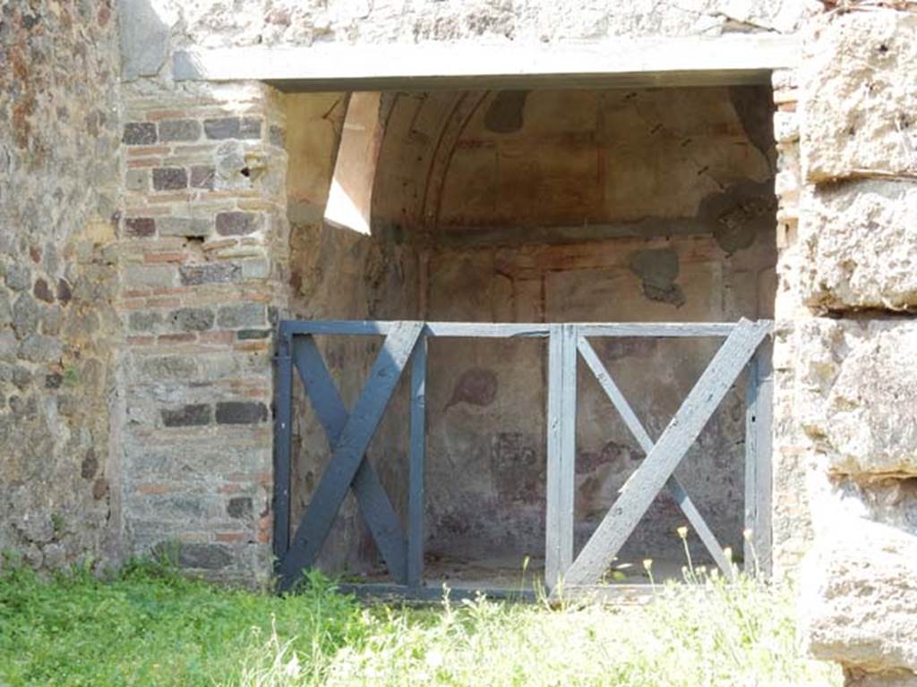 VII.3.21 Pompeii. May 2015. Looking towards south-west corner of triclinium.
Photo courtesy of Buzz Ferebee.