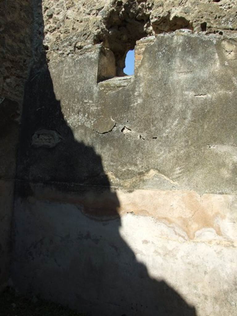 VII.3.29 Pompeii. March 2009. Room 4. North wall, with window, overlooking kitchen of VII.3.4.