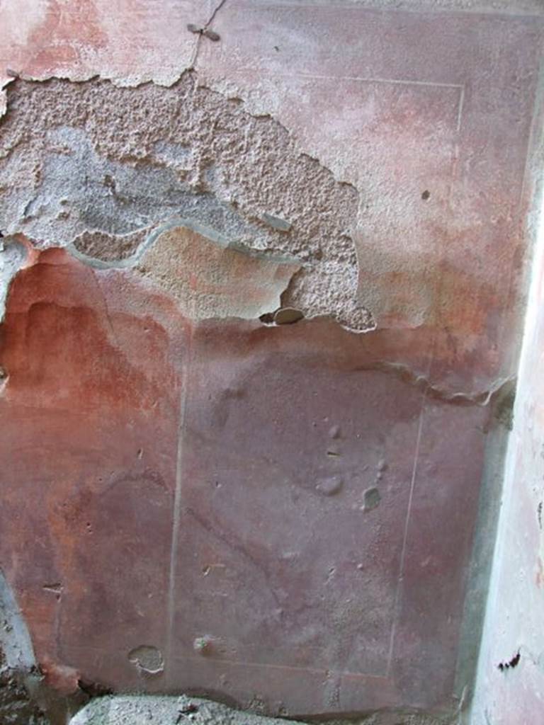 VII.3.29 Pompeii. March 2009. Room 8. West wall, north end of stairs.