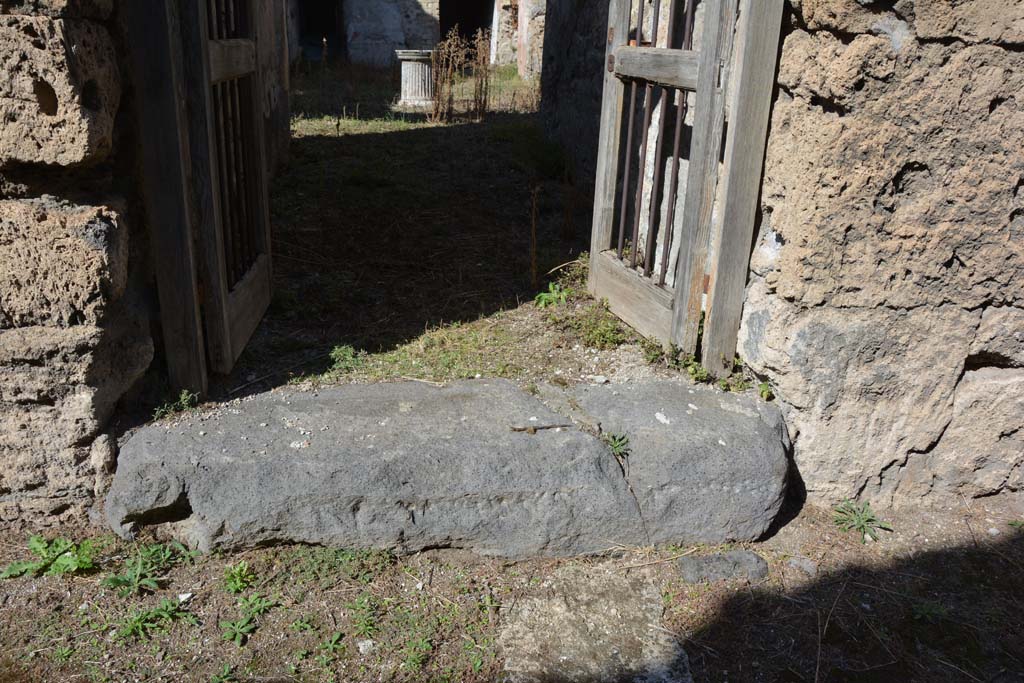 VII.3.29 Pompeii. October 2019. Entrance doorway threshold, looking north.
Foto Annette Haug, ERC Grant 681269 D�COR.

