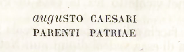 Auguṣto Caesari
p̣arenti patriae 
