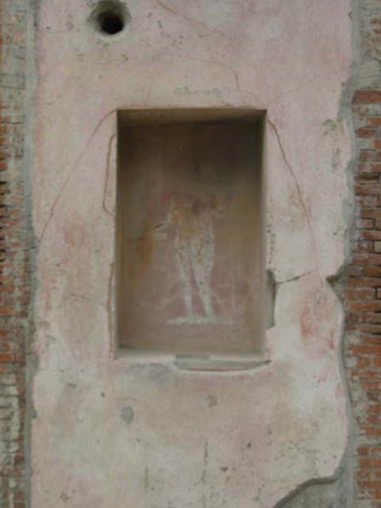 VII.4.17 Pompeii. May 2003. Street shrine with a picture of Jupiter with thunderbolt and sceptre. Photo courtesy of Nicolas Monteix.