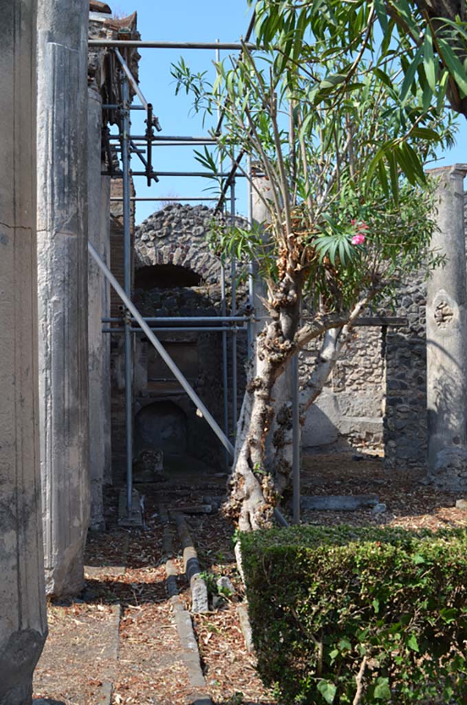 VII.4.31/51 Pompeii. September 2019.
Looking west along gutter of north peristyle garden towards rooms 39 and 40.
Foto Annette Haug, ERC Grant 681269 DÉCOR.