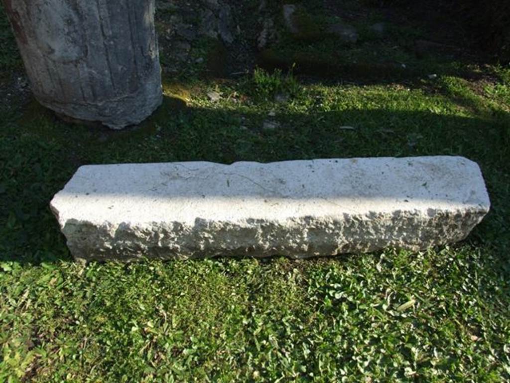 VII.4.31 Pompeii. March 2009. North side of North Peristyle. Block of marble.