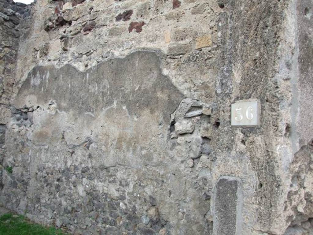 VII.4.36 Pompeii. December 2007. North wall.