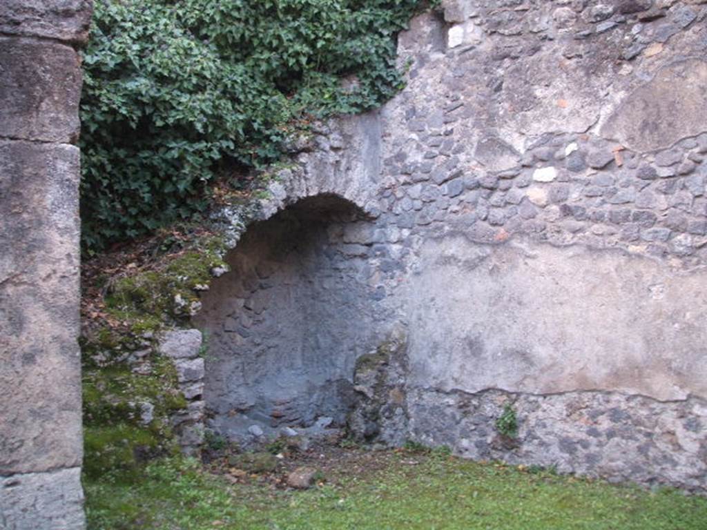 VII.4.36 Pompeii. December 2004. South wall, staircase and latrine.