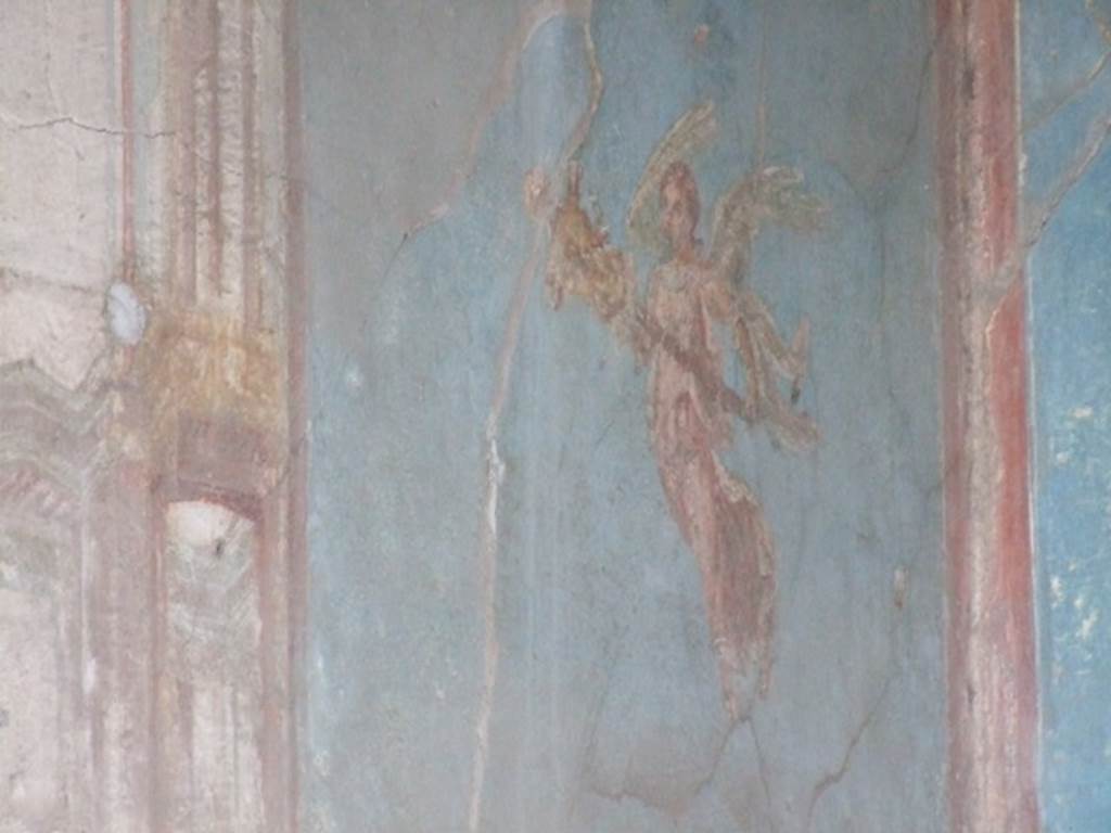 VII.4.48 Pompeii. December 2007. Room 11. Detail from East wall of Tablinum.