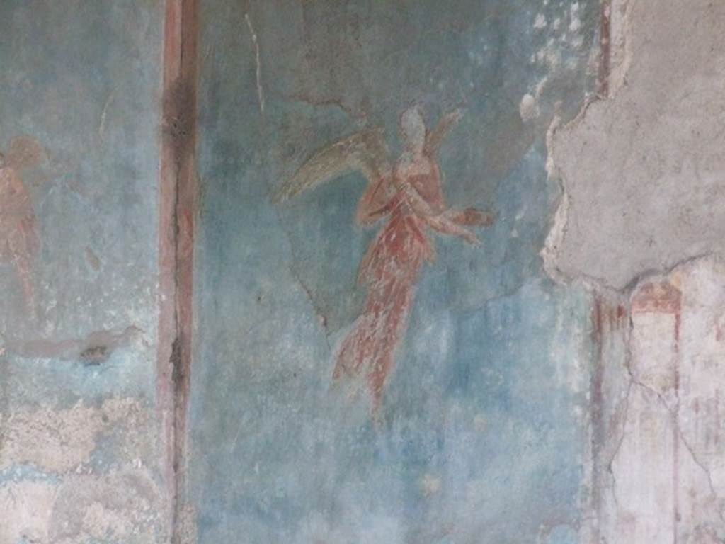 VII.4.48 Pompeii. December 2007. Room 11. Detail from West wall of Tablinum.