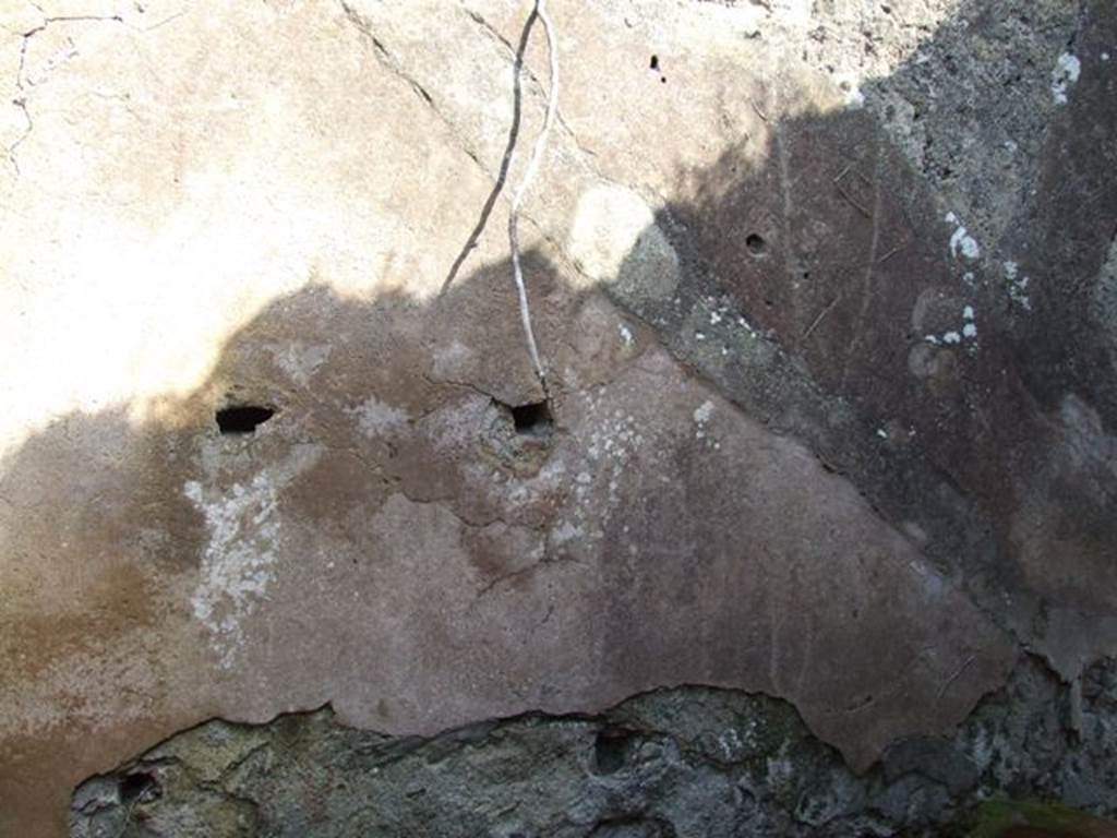VII.4.56 Pompeii. March 2009. Room 8. East wall with line of staircase.