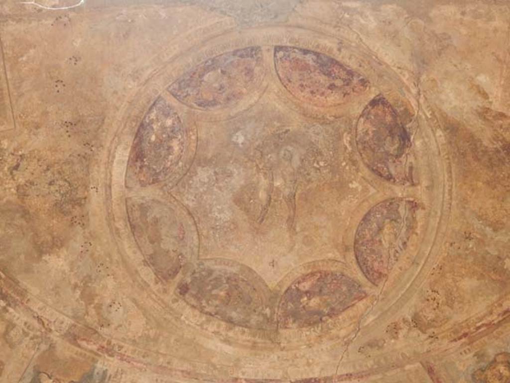 VII.5.24 Pompeii. May 2015. Caldarium (39), detail of stucco in apse. Photo courtesy of Buzz Ferebee.