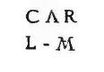 64. In lettere nere, alte cm. 2: