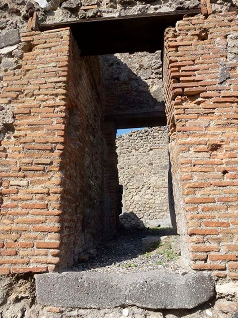 VII.6.37 Pompeii. June 2012. Looking east towards entrance doorway.