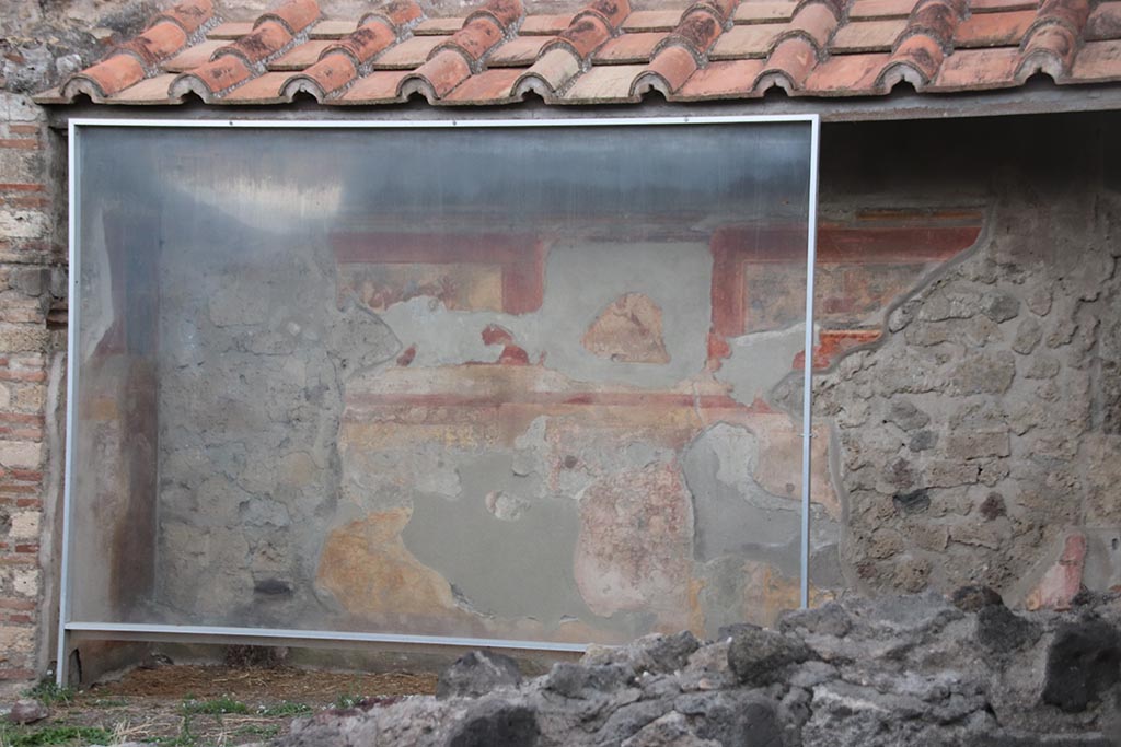 VII.7.5 Pompeii. October 2024. Oecus (m), looking towards north wall. Photo courtesy of Klaus Heese.