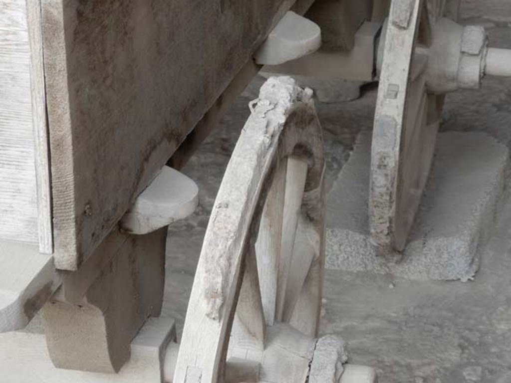 VII.7.29 Pompeii. May 2015. Right wheels of cart. Photo courtesy of Buzz Ferebee.