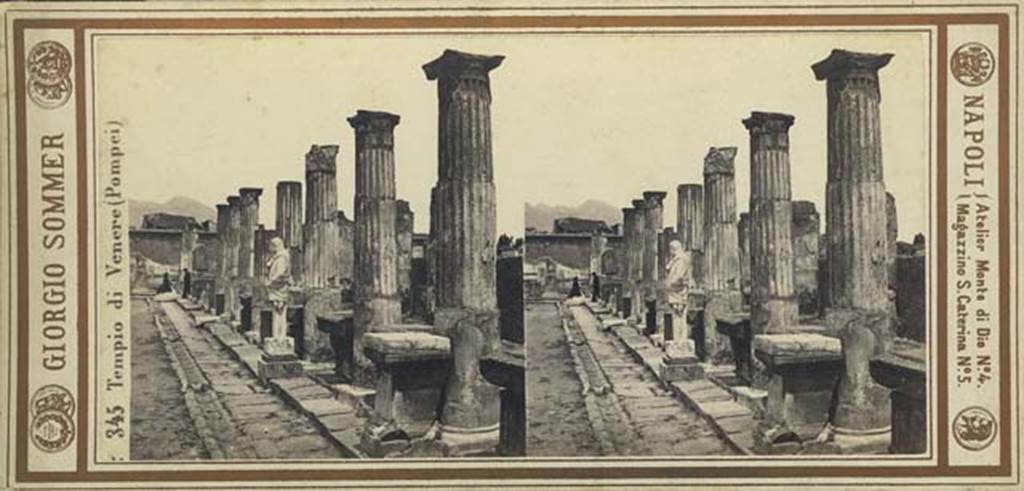 VII.7.32 Pompeii. Stereoview from between 1867 and 1874. East side of Temple of Apollo.
Photo courtesy of Rick Bauer.