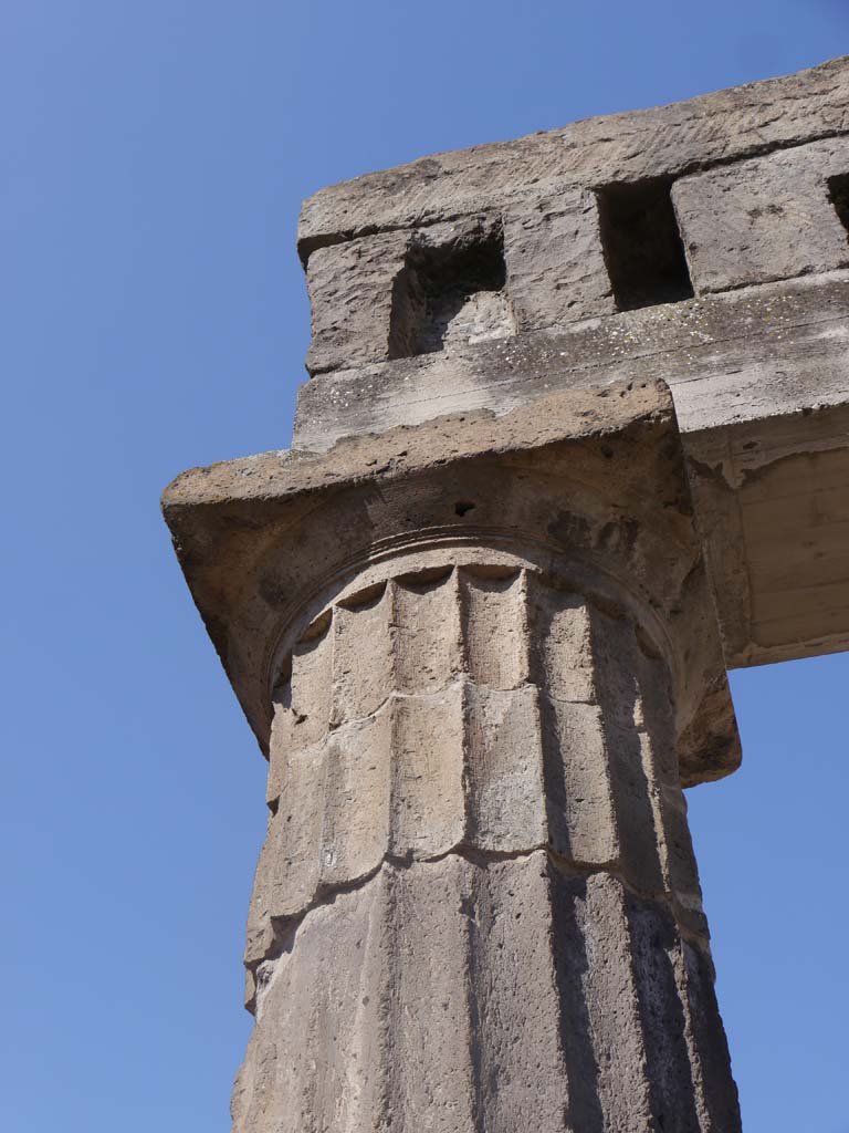 VII.8.00, Pompeii. south side of forum March 2019. Detail of ancient portico.
Foto Anne Kleineberg, ERC Grant 681269 DÉCOR.