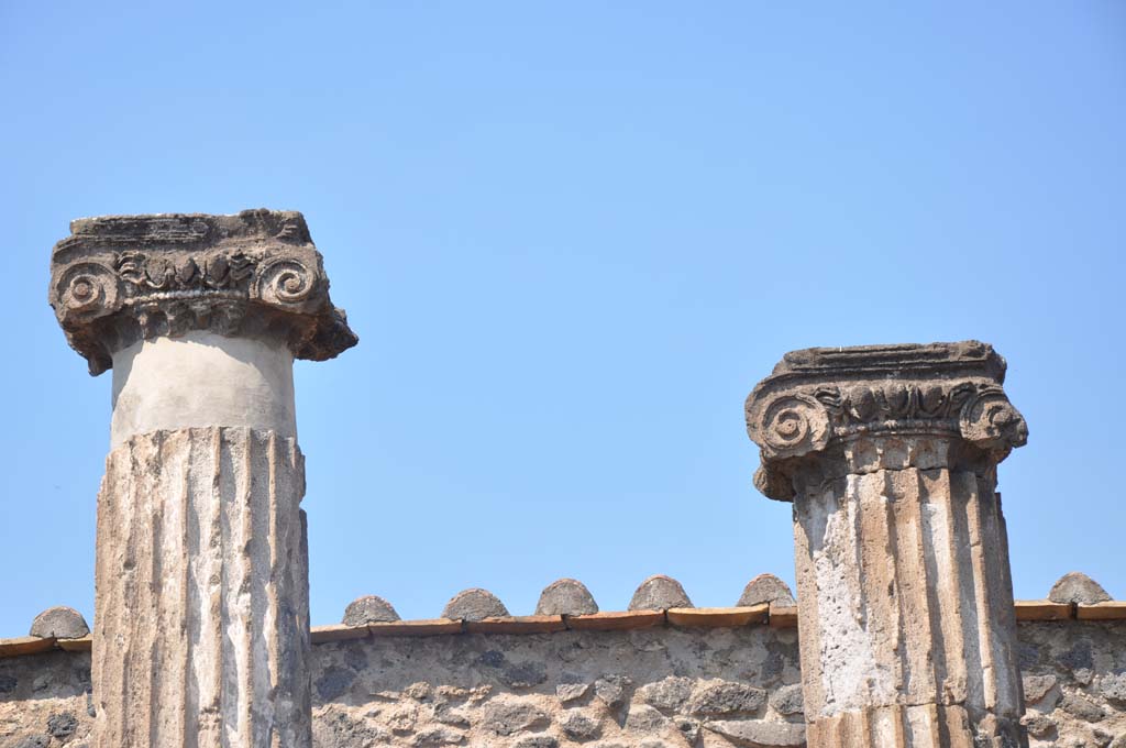 VII.8.01 Pompeii. July 2017. Detail of capitals from columns on west side of Temple, at south end.
Foto Anne Kleineberg, ERC Grant 681269 DÉCOR.