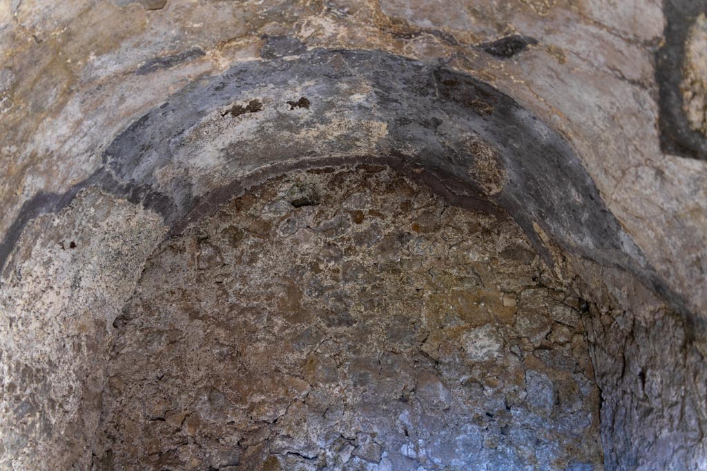 VII.8.1 Pompeii. October 2023. Detail of upper vaulted north wall. Photo courtesy of Johannes Eber.