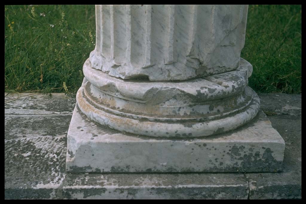 VII.9.1 Pompeii. Remains of column in Colonnade 9.
Photographed 1970-79 by Günther Einhorn, picture courtesy of his son Ralf Einhorn.