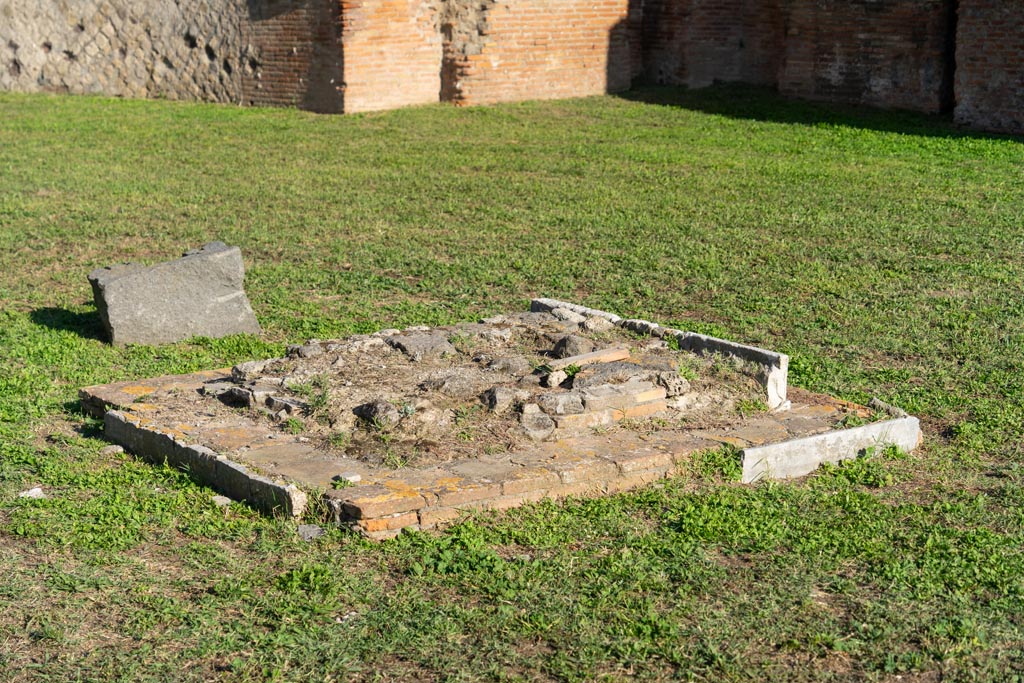 VII.9.3 Pompeii, October 2023. Looking south-east from north side of altar. Photo courtesy of Johannes Eber.