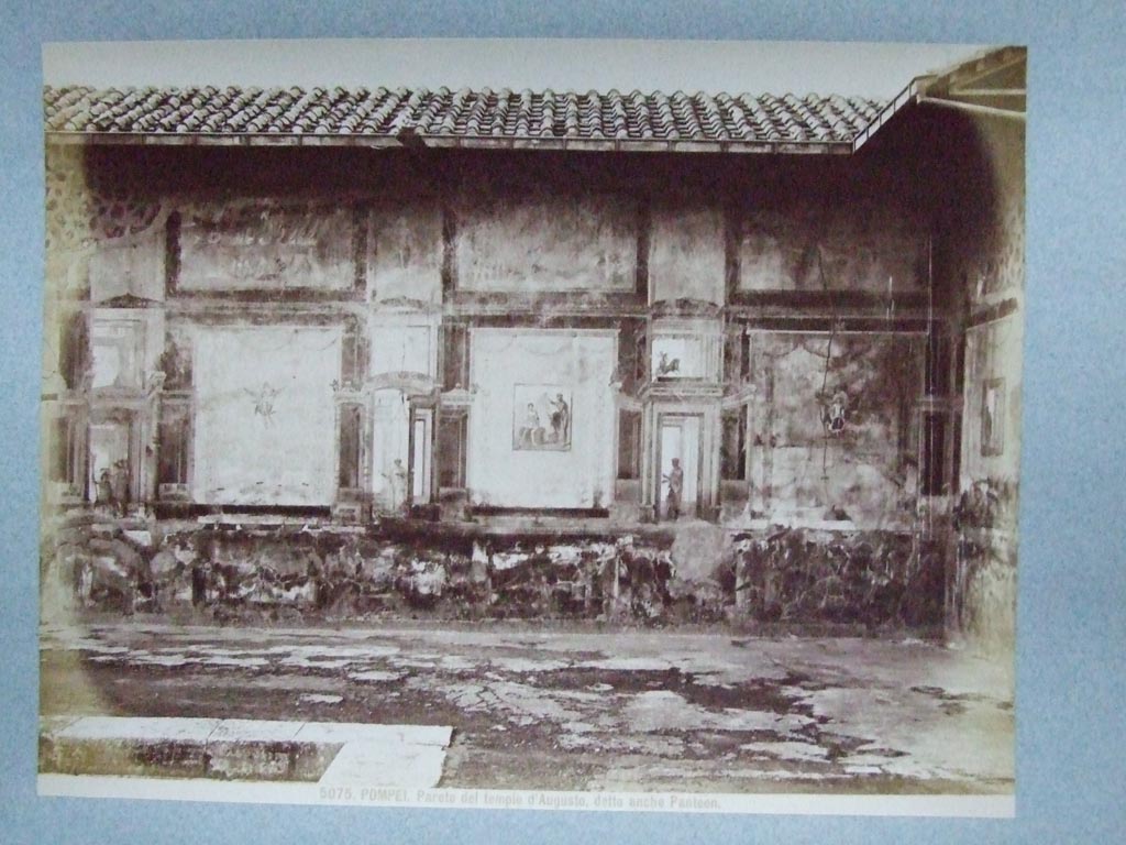 VII.9.7/8 Pompeii. Walls of the Temple of Augusta called the Pantheon.
Old undated 19th century photograph numbered 5075 courtesy of Society of Antiquaries. Fox Collection.
