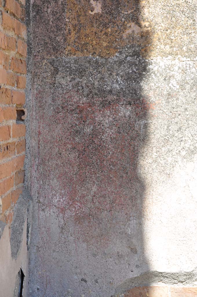 VII.9.7/8 Pompeii. July 2017.
Remaining painted plaster on lower east wall at north end.
Foto Annette Haug, ERC Grant 681269 DÉCOR.