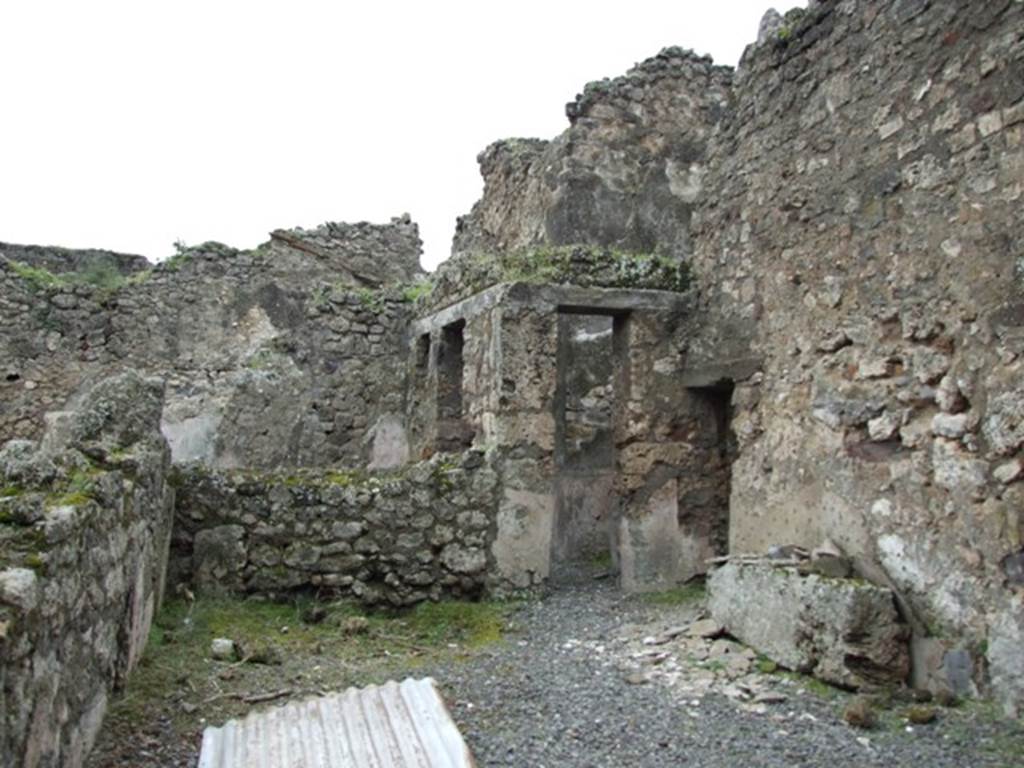VII.10.9 Pompeii. March 2009. Looking south across atrium to corridor leading to VII.10.12.