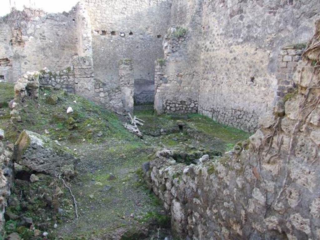 VII.11.2 Pompeii. December 2007. Looking east across remains of atrium.