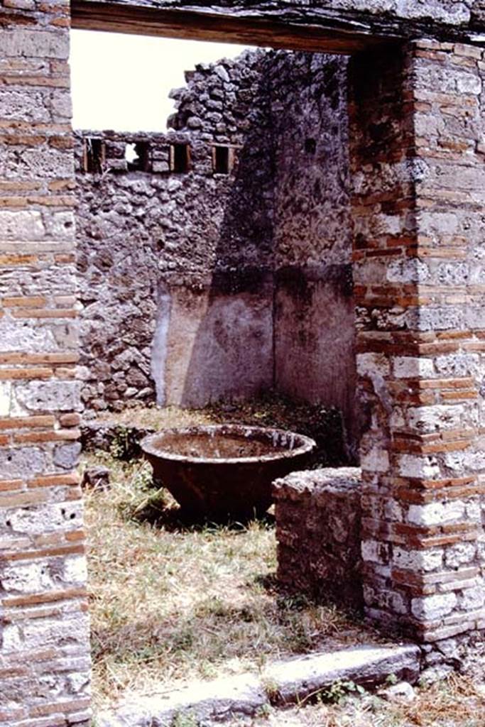VII.11.5 Pompeii. 1972. Looking south-east through entrance doorway. Photo by Stanley A. Jashemski.
Source: The Wilhelmina and Stanley A. Jashemski archive in the University of Maryland Library, Special Collections (See collection page) and made available under the Creative Commons Attribution-Non Commercial License v.4. See Licence and use details. J72f0322