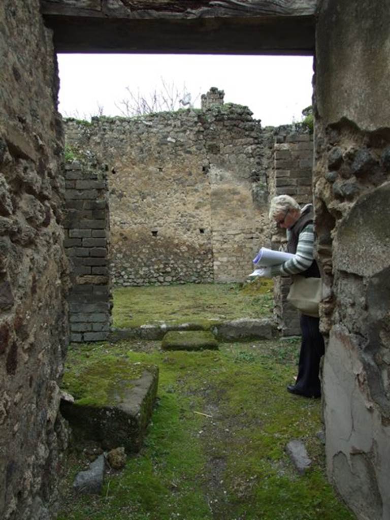 VII.11.14 Pompeii. March 2009. End of fauces, looking west to step into Garden area “A”