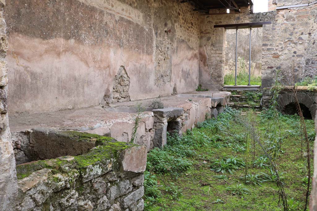 VII.12.17, Pompeii. December 2018.
Looking west from entrance doorway, towards a doorway into VII.12.21. Photo courtesy of Aude Durand.