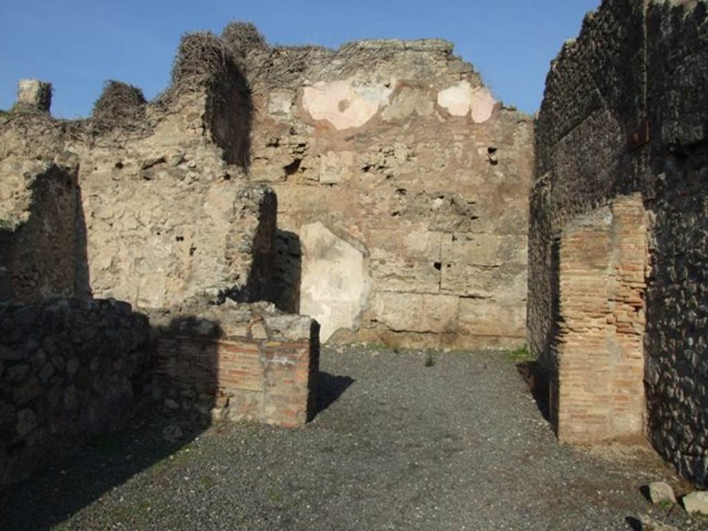 VII.14.3 Pompeii. December 2007. Looking north to rear room with small room or cupboard on rear west side.