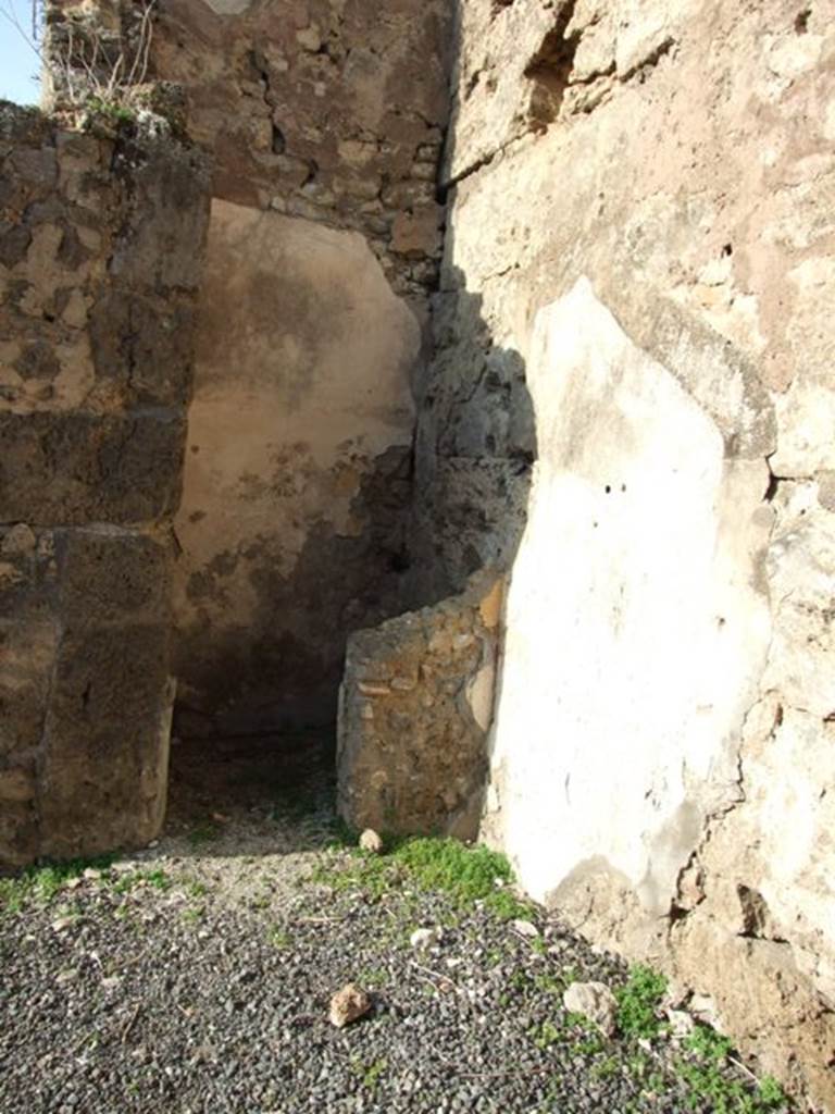 VII.14.3 Pompeii. December 2007. Small room or cupboard in north west corner of rear room.