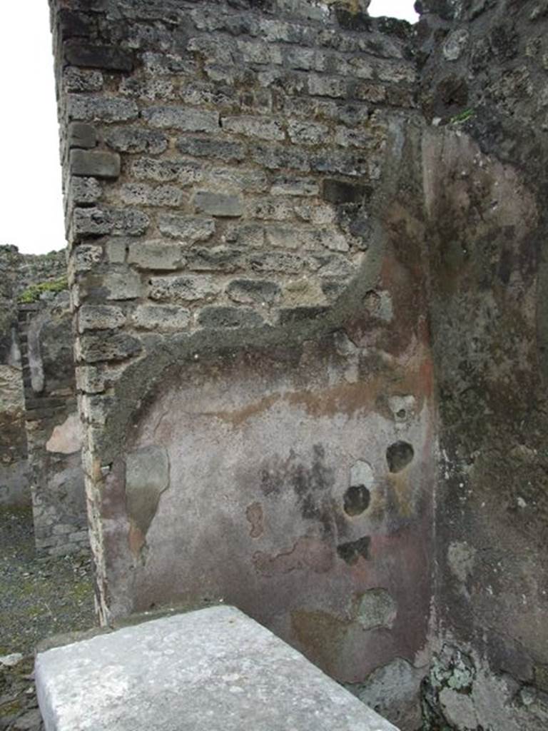 VII.14.5 Pompeii. March 2009. Room 21. Wall with plaster.