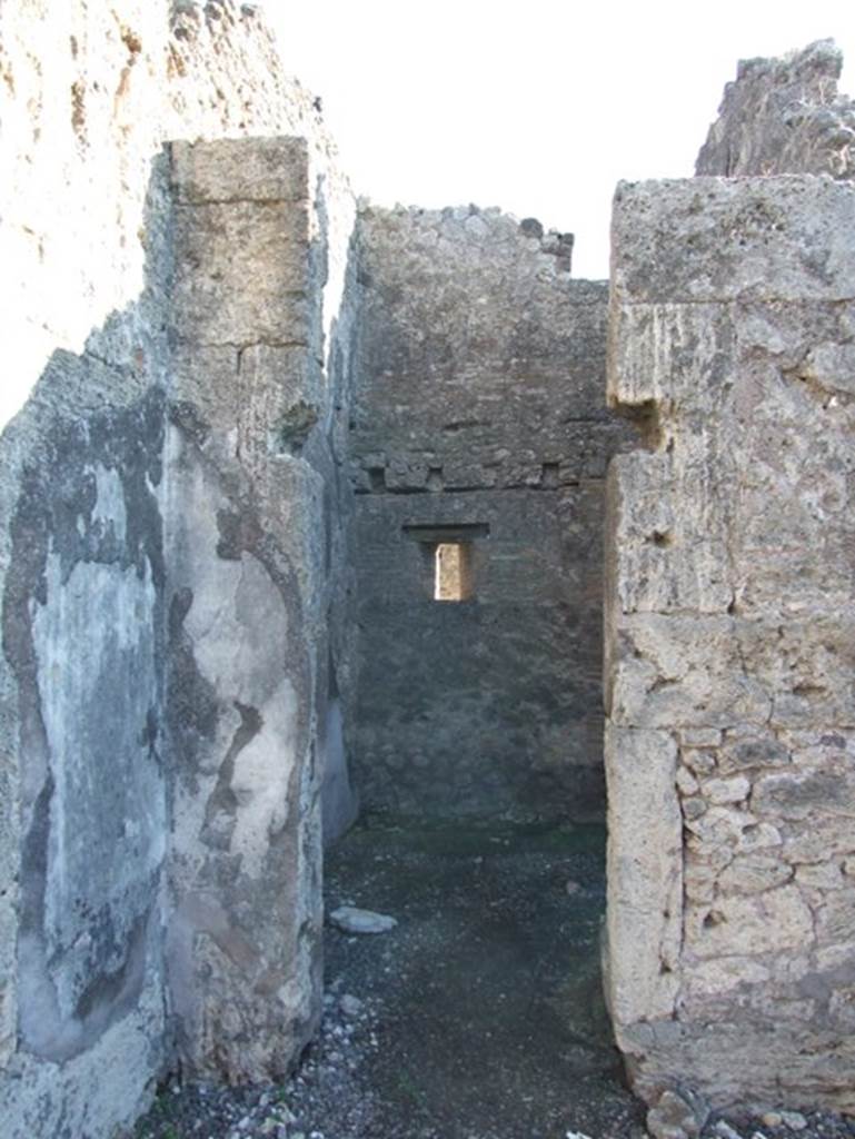VII.15.1 Pompeii. December 2007. Cubiculum on east side of entrance.