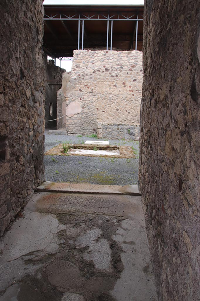 VII.15.1 Pompeii. May 2024.
Looking north across atrium from entrance corridor/fauces. Photo courtesy of Klaus Heese.