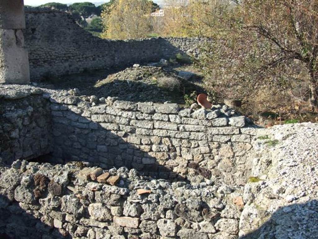 VII.15.2 Pompeii. December 2007. Two rooms on lower level and garden area.
