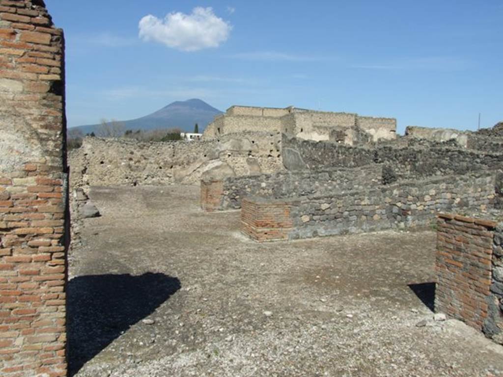 VII.15.2 Pompeii. March 2009. Looking north across rooms above the granary VII.15.16.