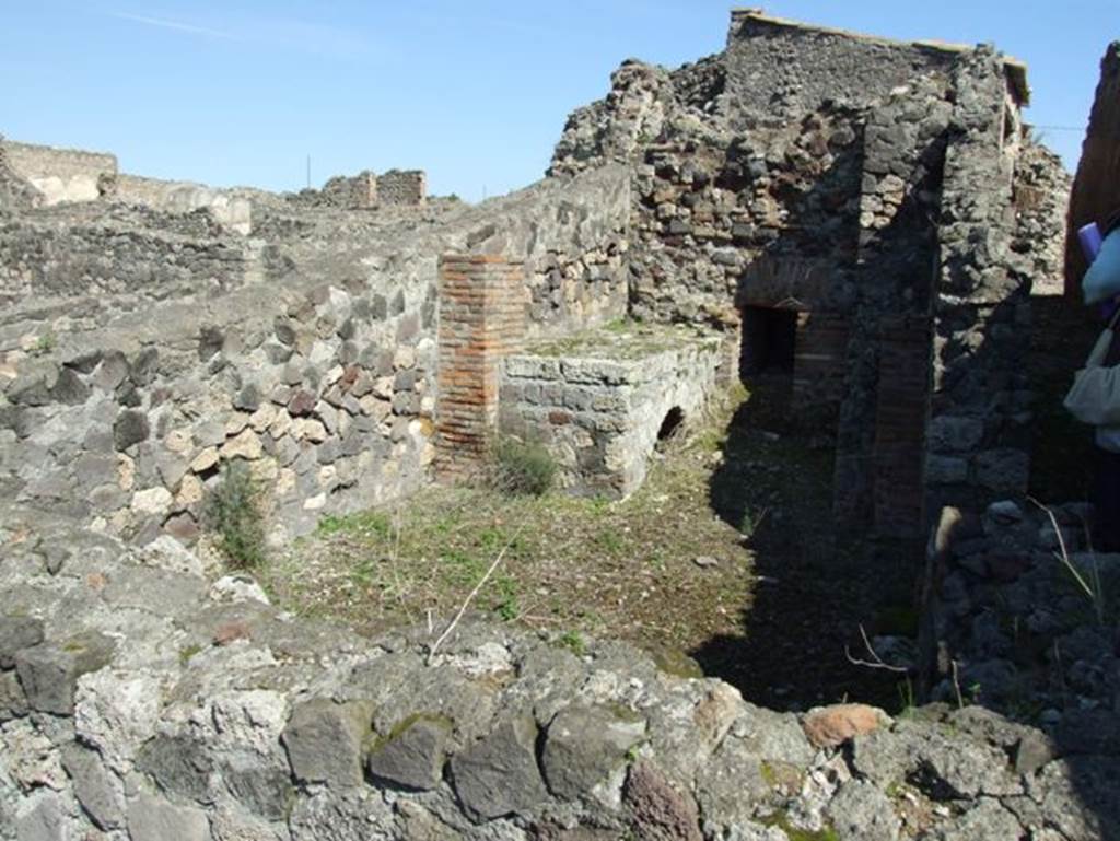 VII.15.2 Pompeii. March 2009. Kitchen, looking east.